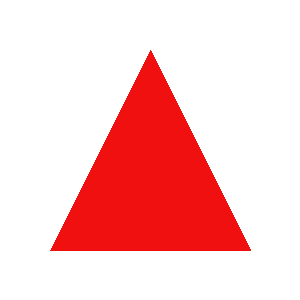 Red triangle on white background